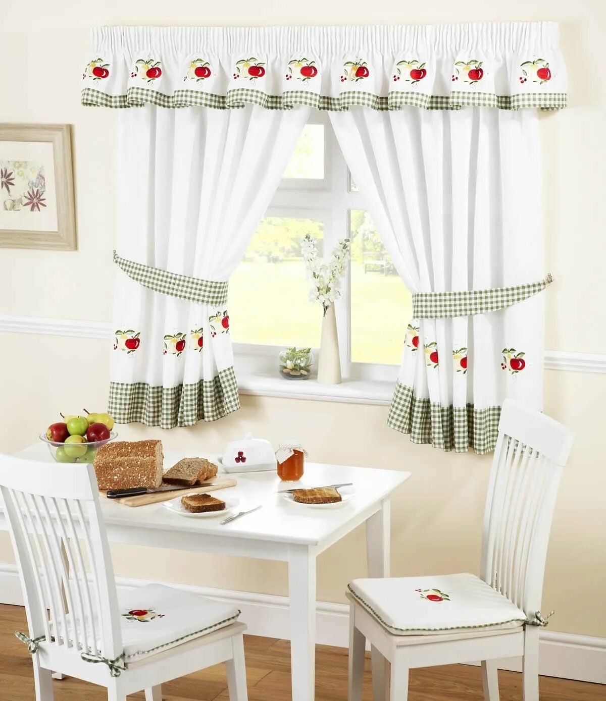 Кухонные шторы в интерьере Fruit Kitchen Curtains Curtain designs, Kitchen window curtains, Red kitchen cur