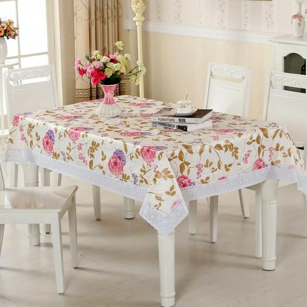 Кухонные скатерти фото Скатерть с кружевом SKR-4 - страница 17