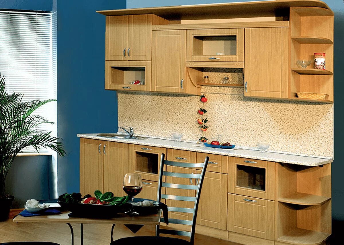 Кухонные стенки фото Кухонный гарнитур № КМ01-112 заказать по Вашим размерам