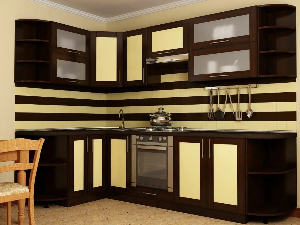 Кухонные стенки фото Преимущества и недостатки угловых кухонь. Особенности планировки угловой кухни. 