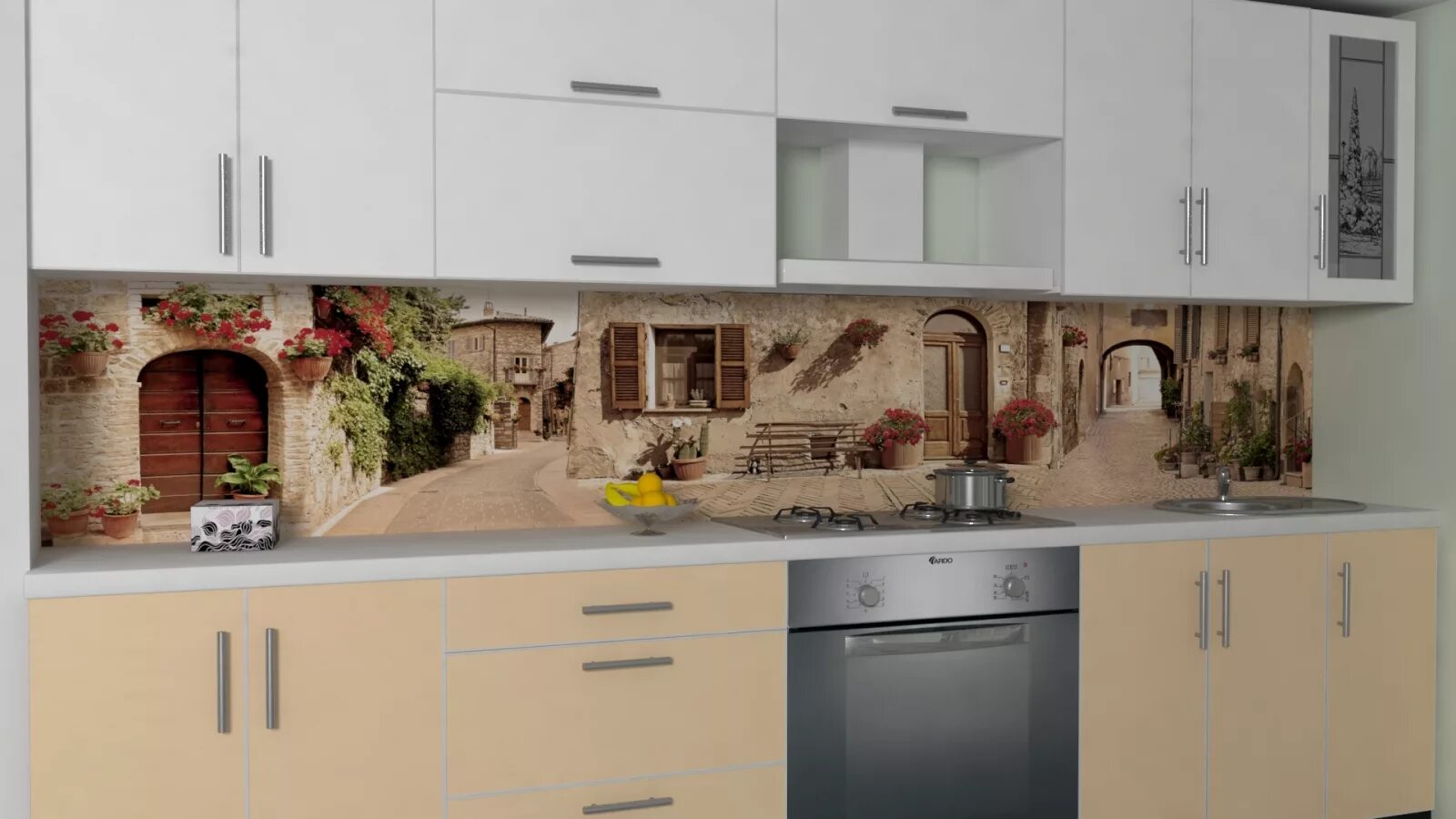 Кухонные стеновые панели фото Стеновые панели с фотопечатью УФ - более 80 видов: цвета, фото, отзывы - Grandis