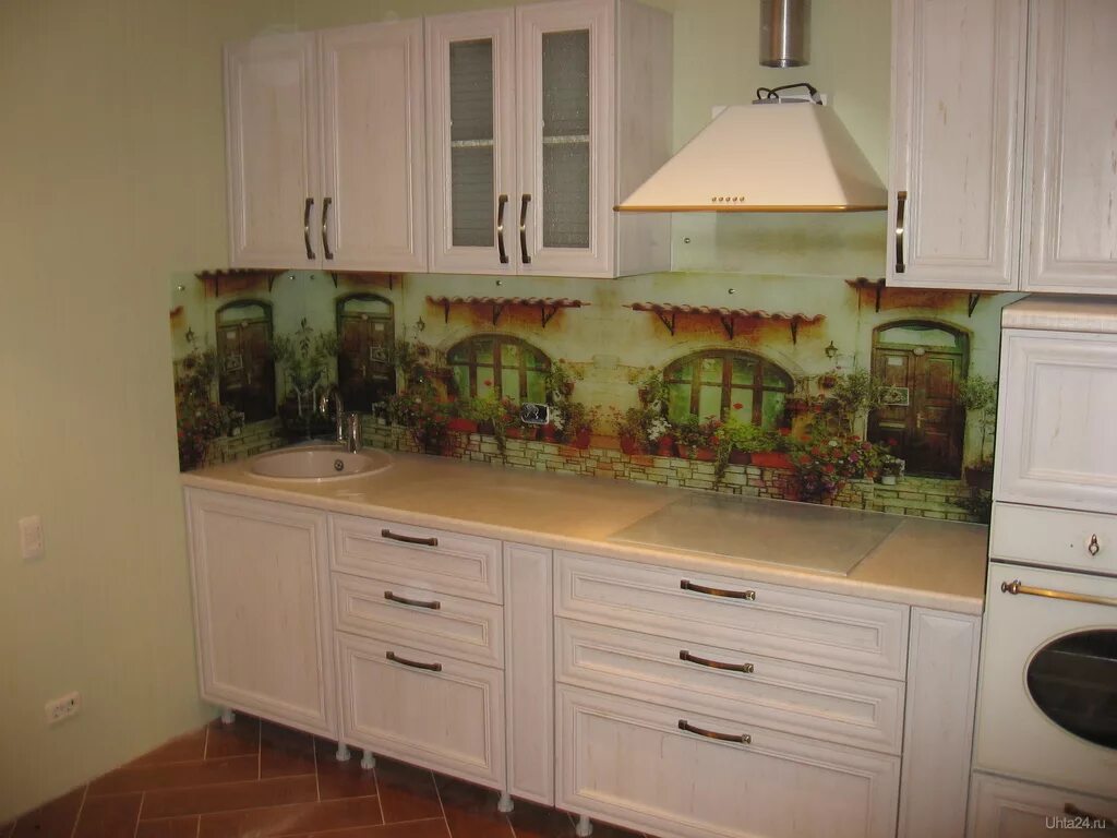 Кухонные стеновые панели фото Фотография Кухня фасады МДФ фабрика "Сидак" со старением,Стеновая панель фото пе