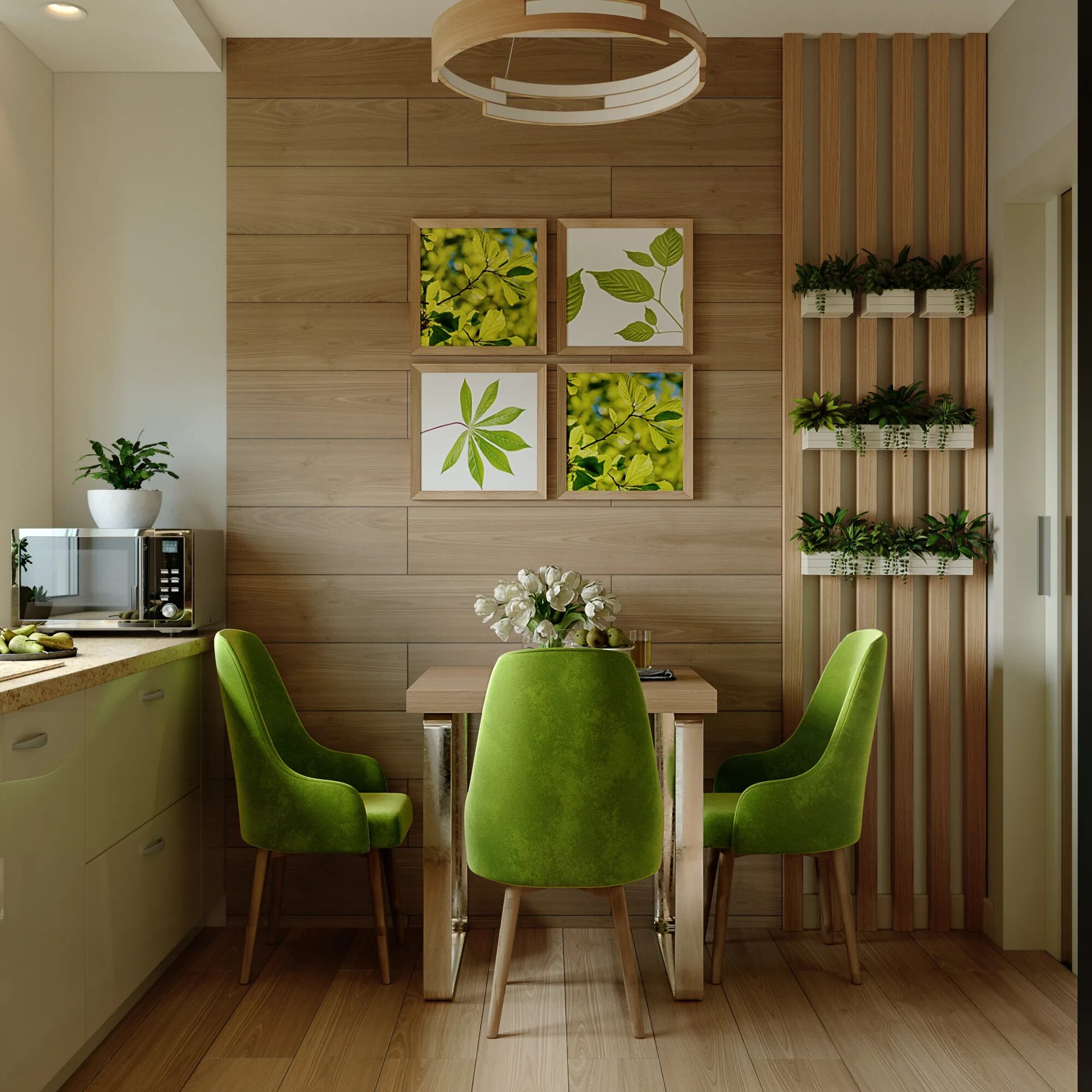 Кухонные стены фото Kitchen. 3D Visualization. :: Behance