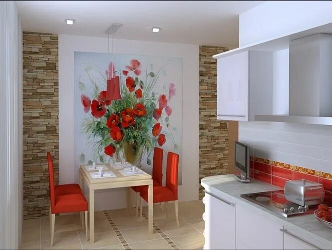 Кухонные стены фото ОФОРМЛЕНИЕ МАЛЕНЬКИХ кухонь Архитектура, дизайн, обустройство - страница 250 - D