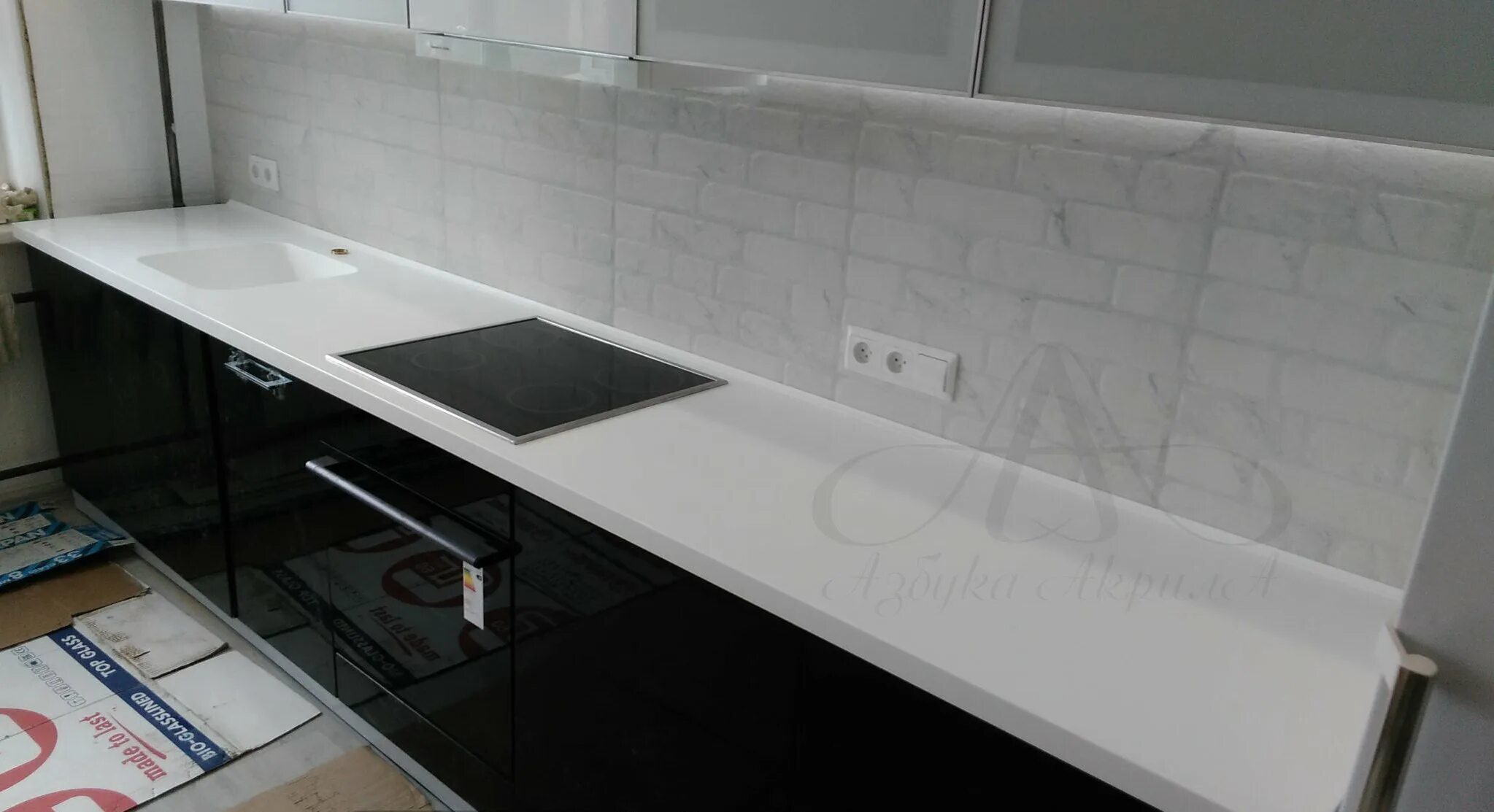 Кухонные столешницы белые фото Столешница белый глянец - CormanStroy.ru