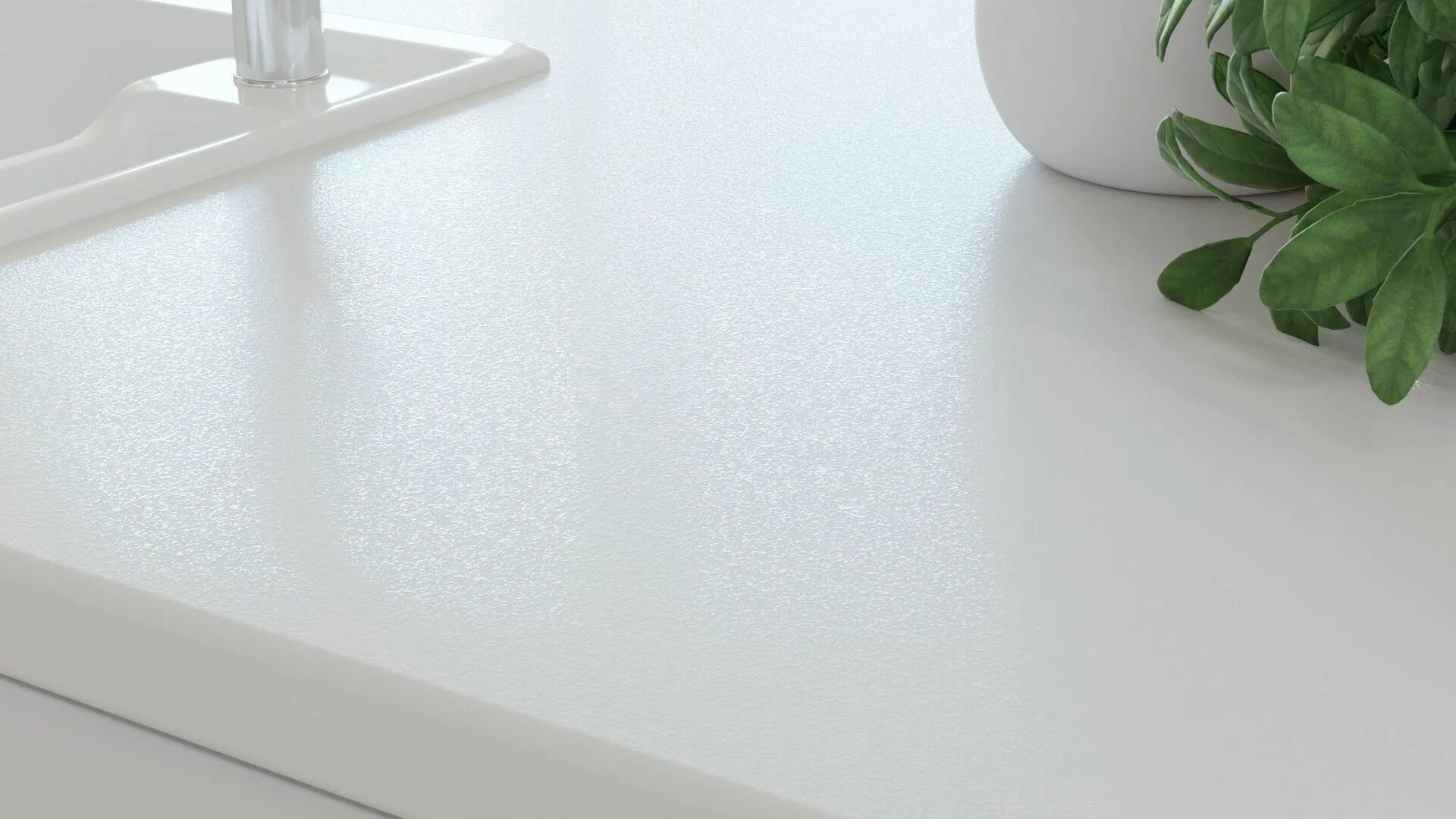 Кухонные столешницы белые фото Столешница Form & Style FS002 S3/1 Ледяной белый 3000*600*38 мм 1 завал матовая 