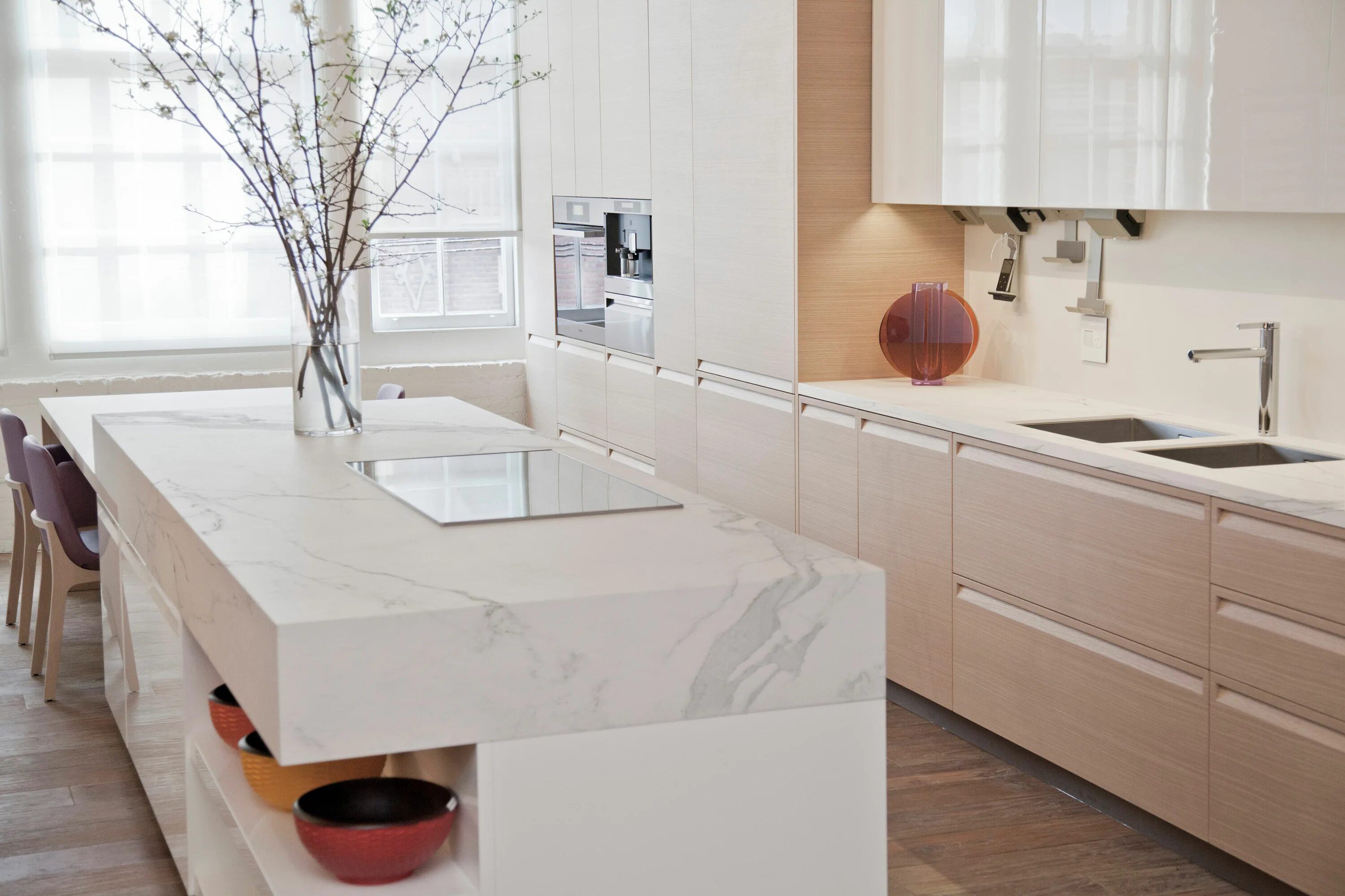 Кухонные столешницы белые фото Kitchen countertops in Estatuario #Neolith Encimeras de cocina, Planos de cocina