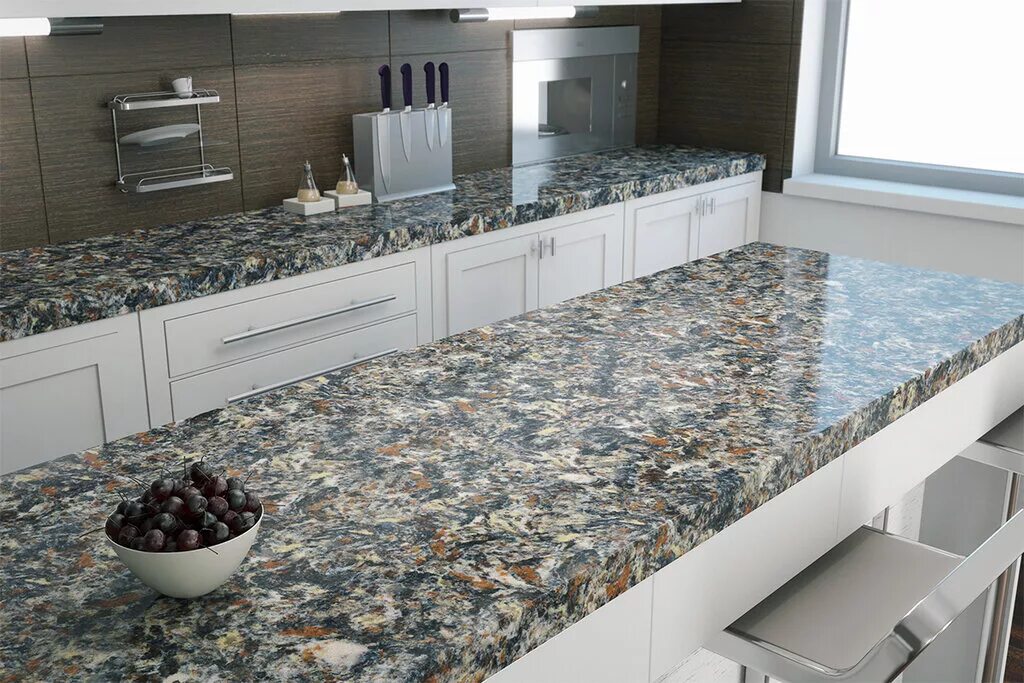 Кухонные столешницы фото цена Гранитная столешница для кухни цены Изделия из искусственного камня в Ижевске