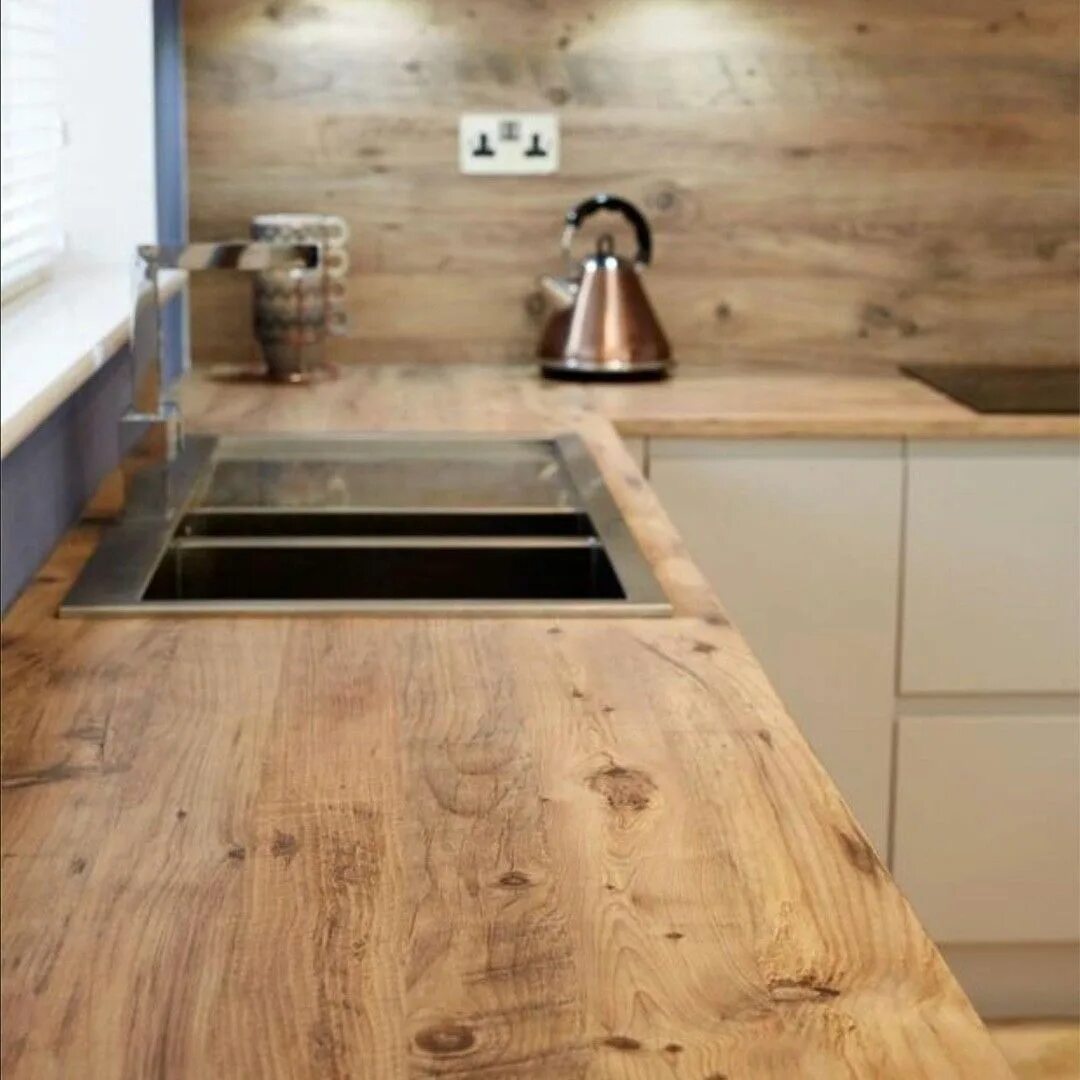 Кухонные столешницы под дерево фото Rustic Wood Laminate Worktops Wood worktop kitchen, Wood worktop, Laminate workt