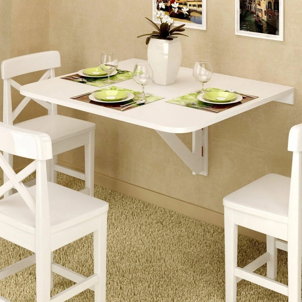 Кухонные столики фото 20 Space-Saving Dining Tables for Your Apartment Small kitchen tables, Space sav