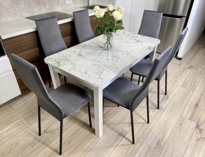 Кухонные столы 2024 фото Стол Стулья раскладной кухонный - купить в Москве, цена 26 490 руб., дата размещ