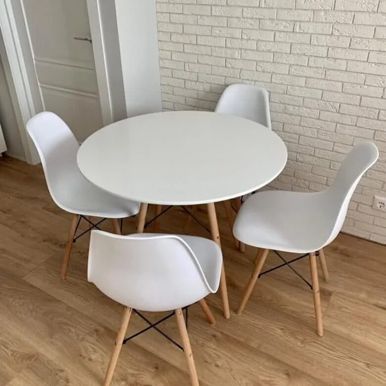 Кухонные столы 2024 фото Стол Demimebel Eames D100 Черный, Бук - 12500 р. - мебель с доставкой и сборкой 