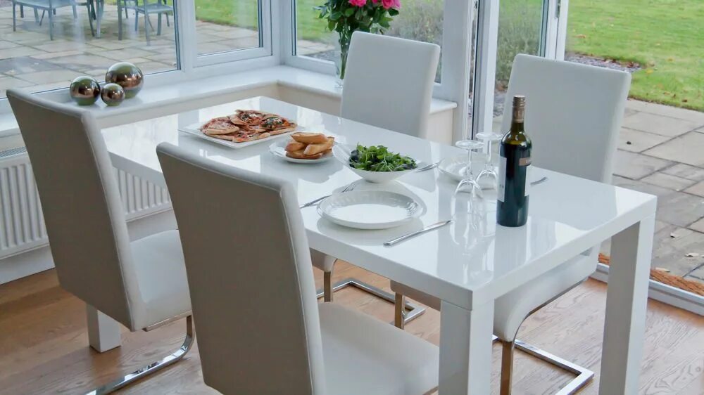 Кухонные столы 2024 фото Fern and Imola 4 to 6 Seater Dining Set 6 seater dining table, Dining table, Whi