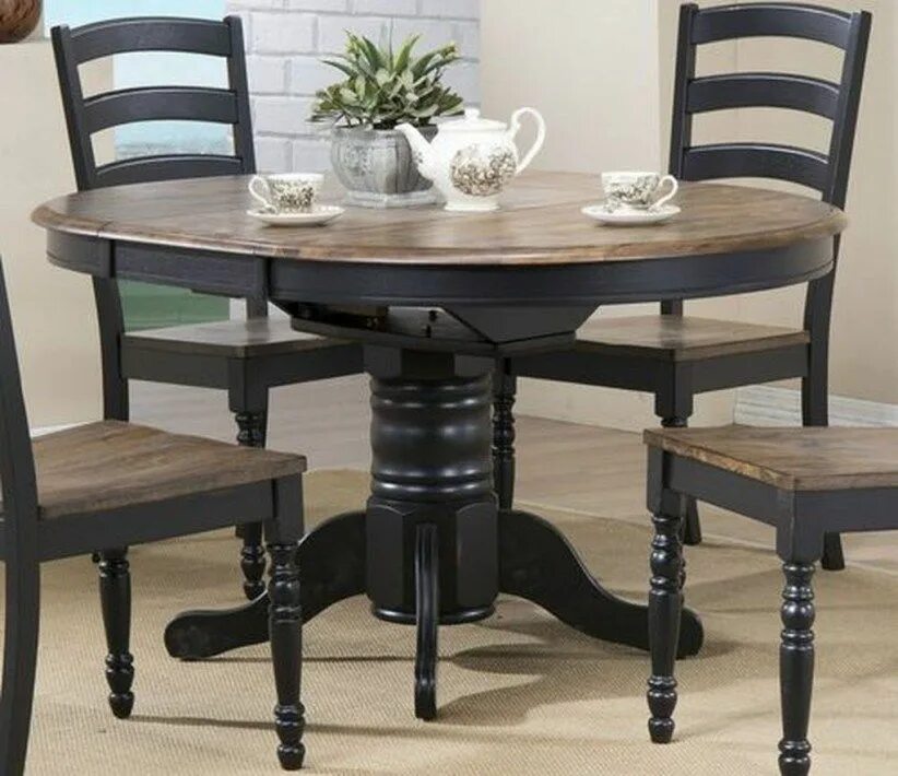 Кухонные столы ами мебель фото и цены 30+ Pretty Farmhouse Black Table Design Ideas Farmhouse kitchen tables, Refinish