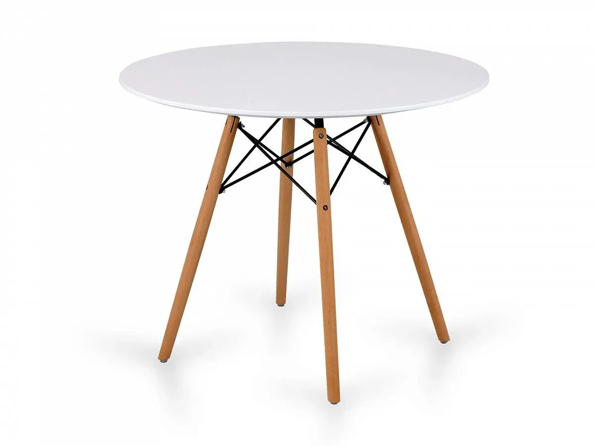 Кухонные столы ами мебель фото и цены Стол jerome d90 см, белый/натуральный og-693421 от ОГОГО Обстановочка! - Купить 