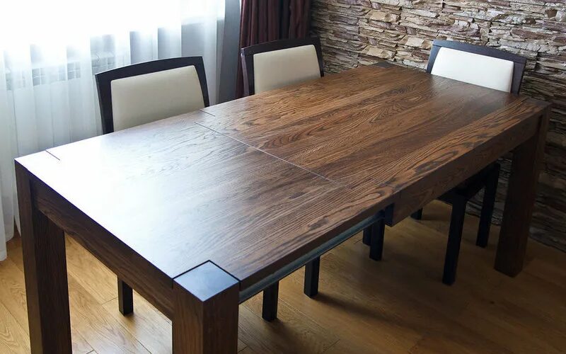 Кухонные столы дерева фото Как сделать обеденный стол своими руками из дерева