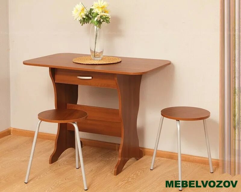 Кухонные столы фото недорого Купить стол-тумба кухонный ст-04 трапези эна (орех экко)- 3 084,48 руб. цена в Н