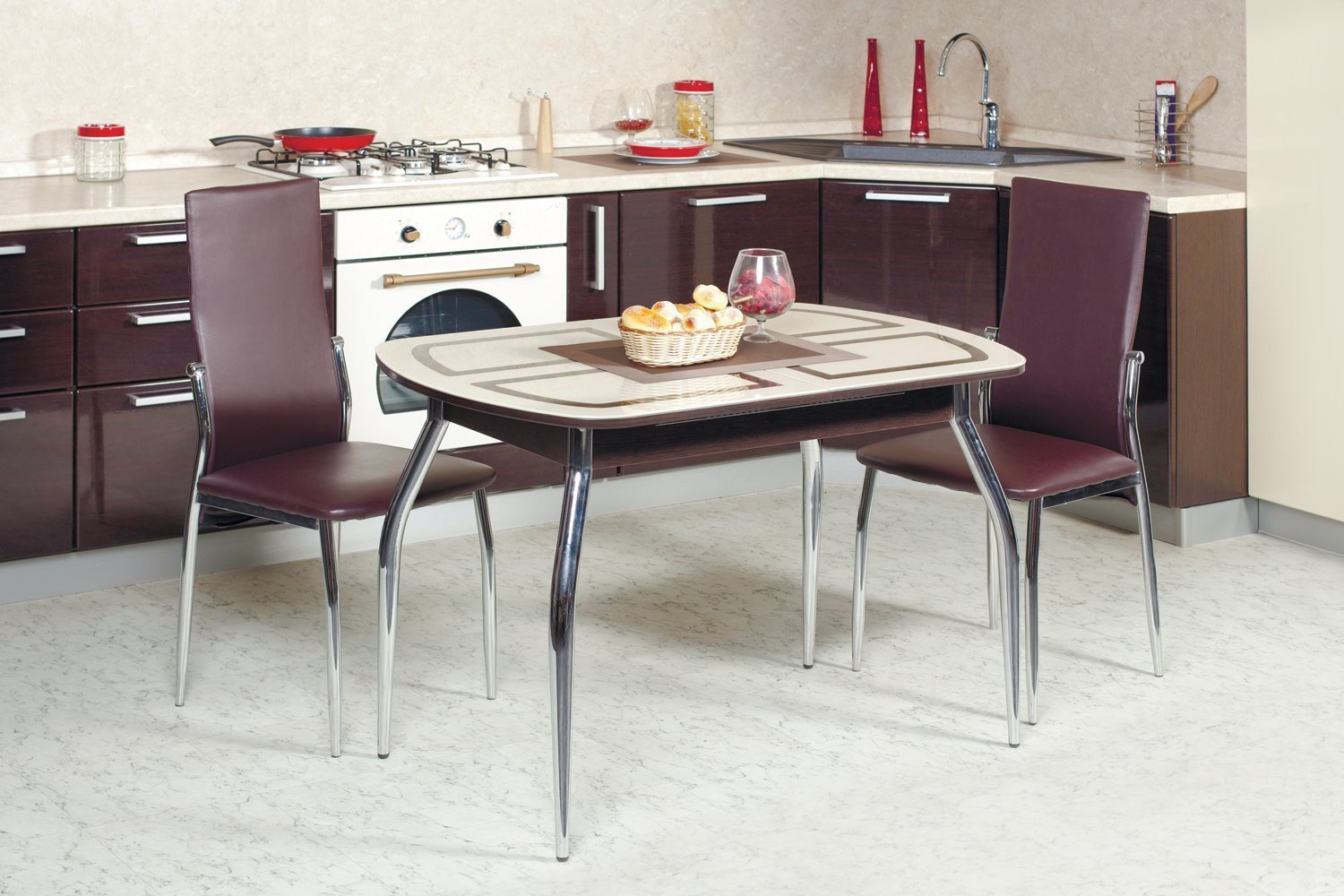 Кухонные столы фото недорого Стол Милан 110х75х70 см - купить по цене 12 999 рублей в интернет-магазине Hoff.