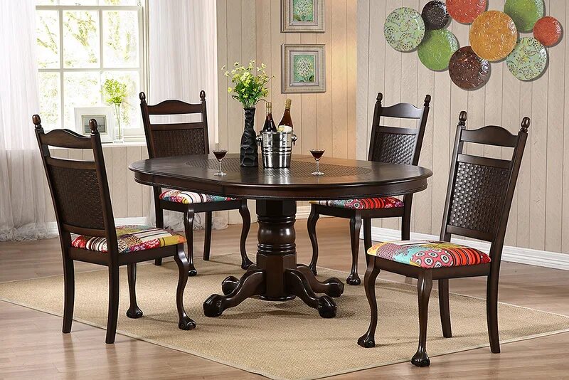 Кухонные столы и стулья фото цены Стол обеденный DNDT-4872 (Темно-коричневый)