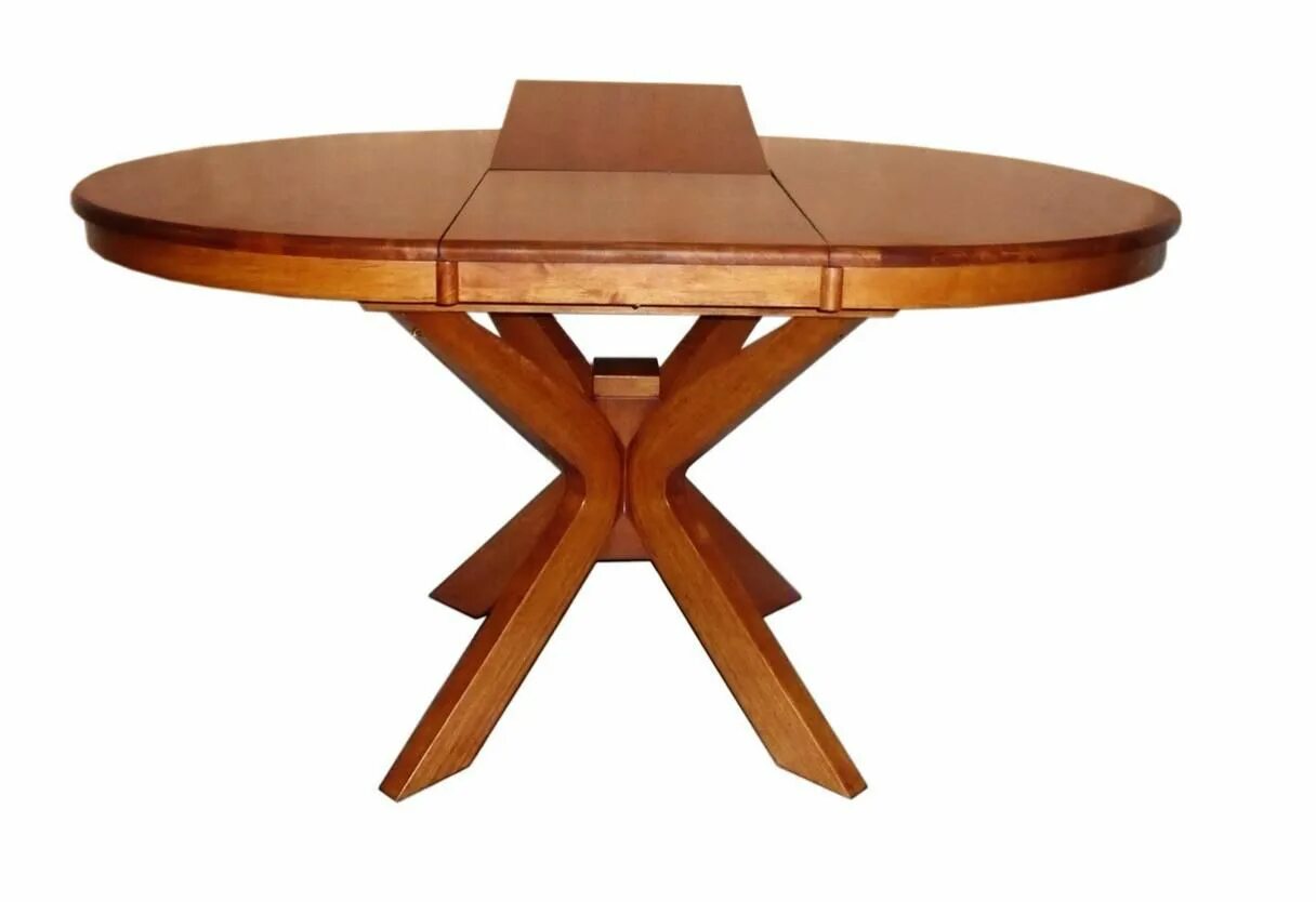 Кухонные столы круглые раздвижные цена фото Круглый обеденный стол из дерева раскладной