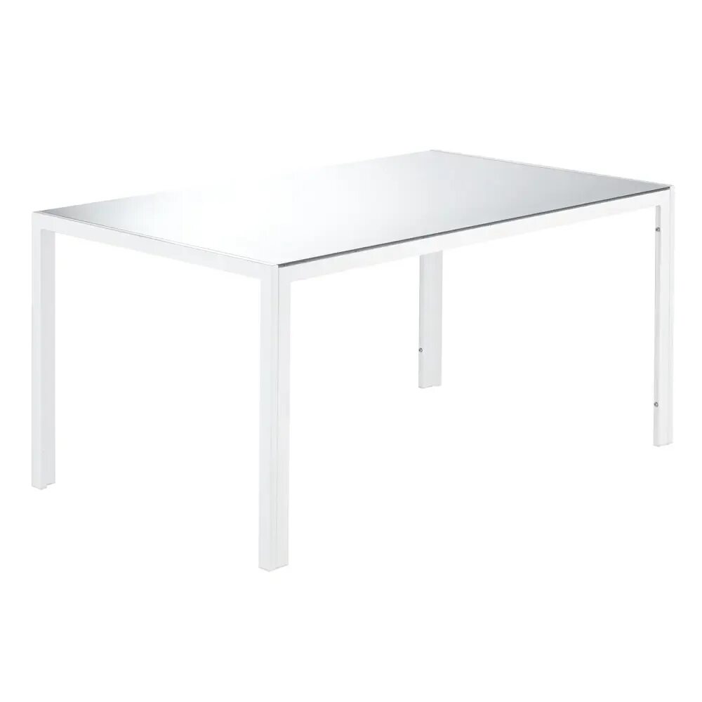 Кухонные столы леруа мерлен фото цены Стол садовый 150x90 см, сталь/стекло, цвет белый ✳ купить по цене 6912 ₽/шт. в Т