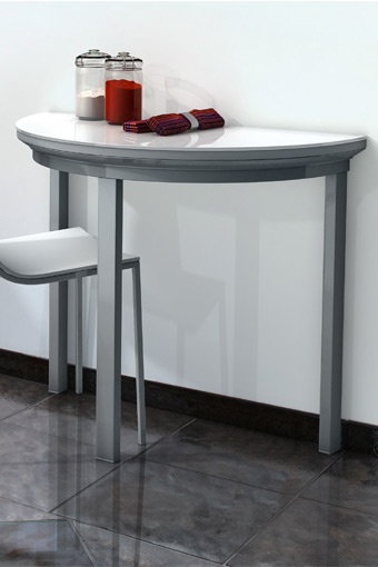 Кухонные столы маленькие фото La mesa Single Pilot es una mesa de cocina de encimera semicircular. Diseñada pa