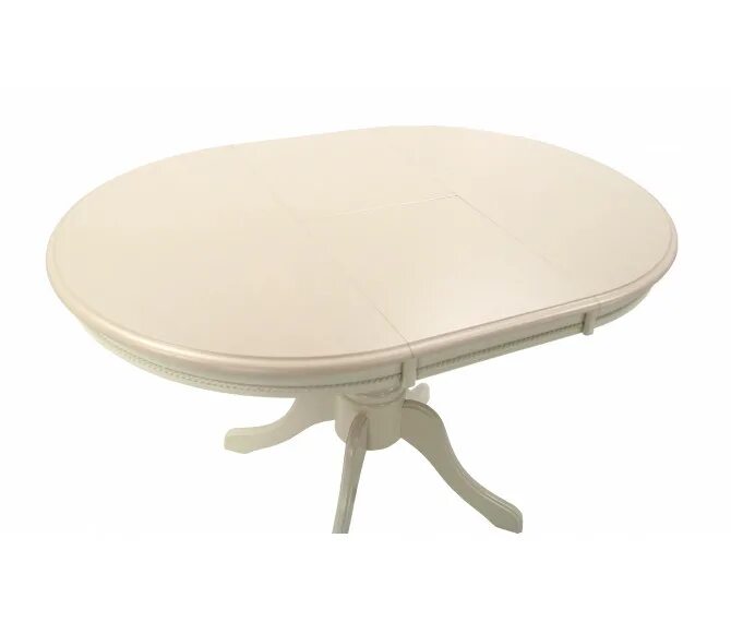 Кухонные столы овальные раздвижные цена фото Стол Olivia DM-T4EX4 MK-1254-BW Белый купить в Москве по цене 19322 руб. с доста