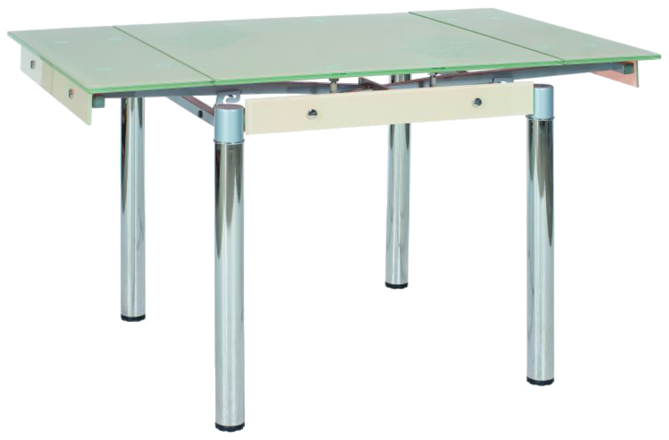 Кухонные столы раздвижные цена фото Стол раскладной SIGNAL GD082, кремовый, 80(131)x80 - купить в интернет-магазине 