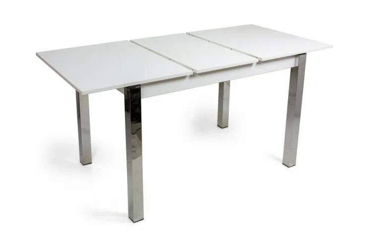 Кухонные столы раздвижные цена фото СТОЛ РАЗДВИЖНОЙ МИЛАН-3 (ХРОМ) купить в интернет-магазине Кухонный диван