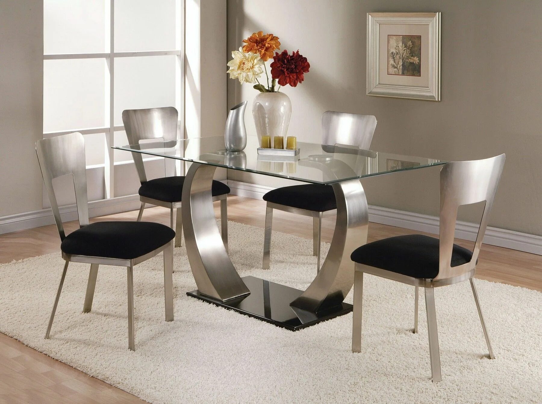 Кухонные столы современный стиль фото Acme Eris Table 10090/10093 Decoración de comedor, Mesas de comedor modernas, Ju