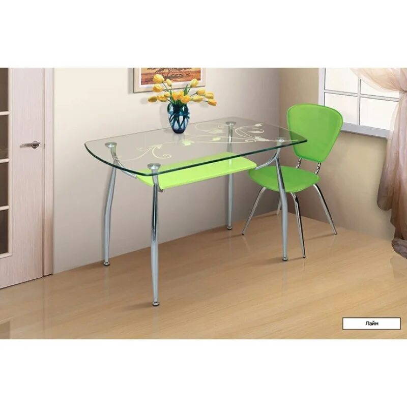 Кухонные столы стекло фото Обеденный стол СО-3С купить за 15 720 ₽ в Екатеринбурге