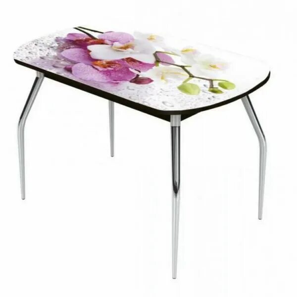 Кухонные столы стекло фото Купить Стол обеденный раздвижной с ф/п (подстолье изогнутое раздвижное) по цене 