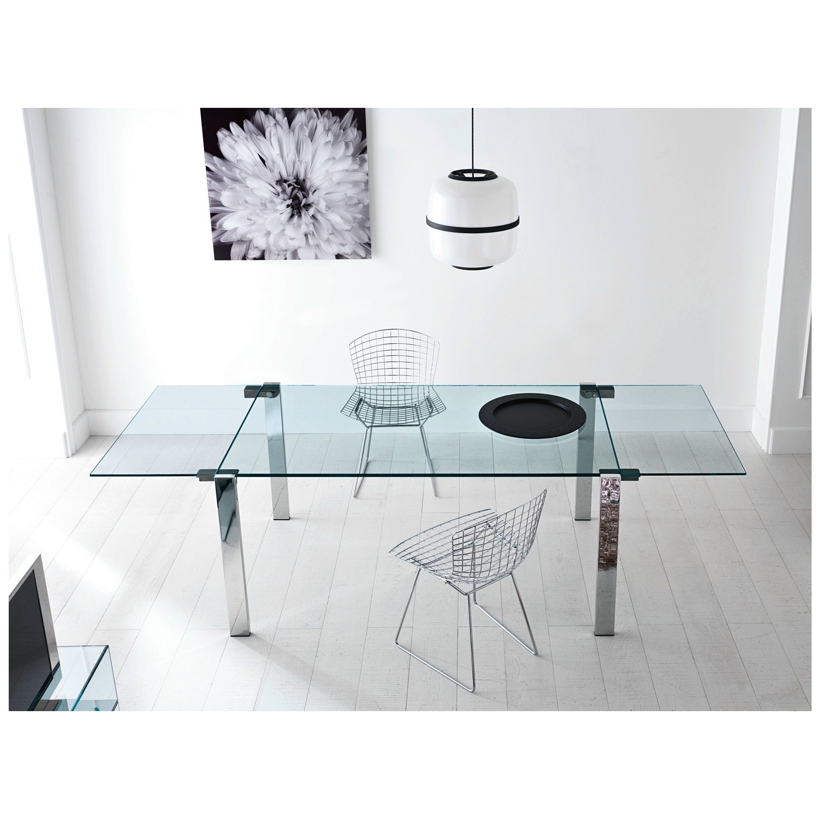 Кухонные столы стеклянные раздвижные фото Table Livingstone Tonelli Design