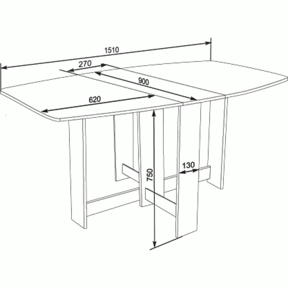 Кухонные столы своими руками чертежи Стол - книжка "Оптима" купить в Svp-mebel.ru Цена 2796 рублей Доставка по Москве