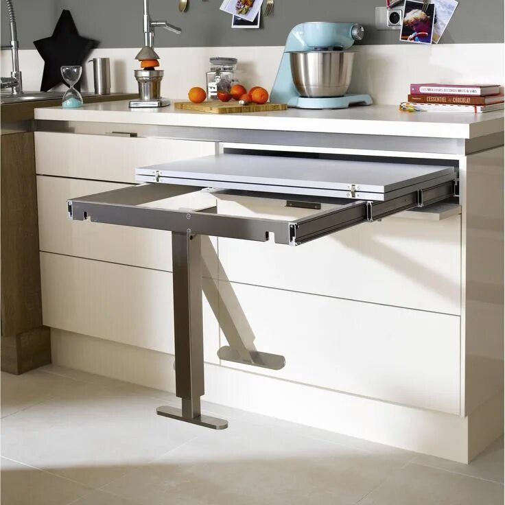 Кухонные столы трансформеры для кухни фото Hidden Table/Desk from "LeroyMerlin" Rangement cuisine, Meuble cuisine, Table es