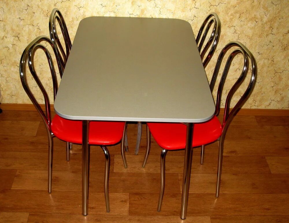 Кухонные столы в гомеле фото Стол металлик с хромированной опорой