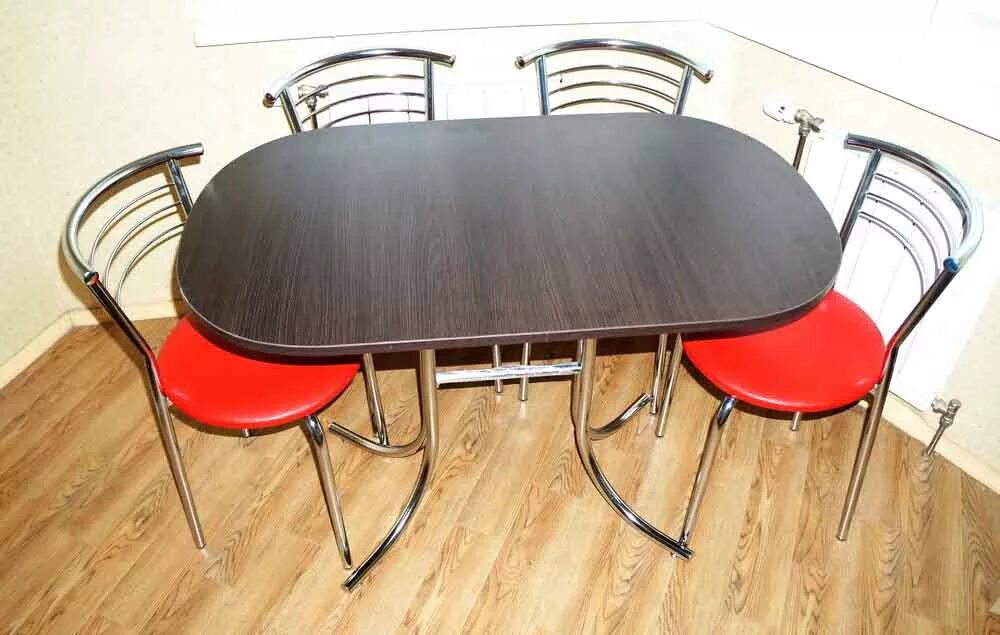 Кухонные столы в гомеле фото Овальный стол венге