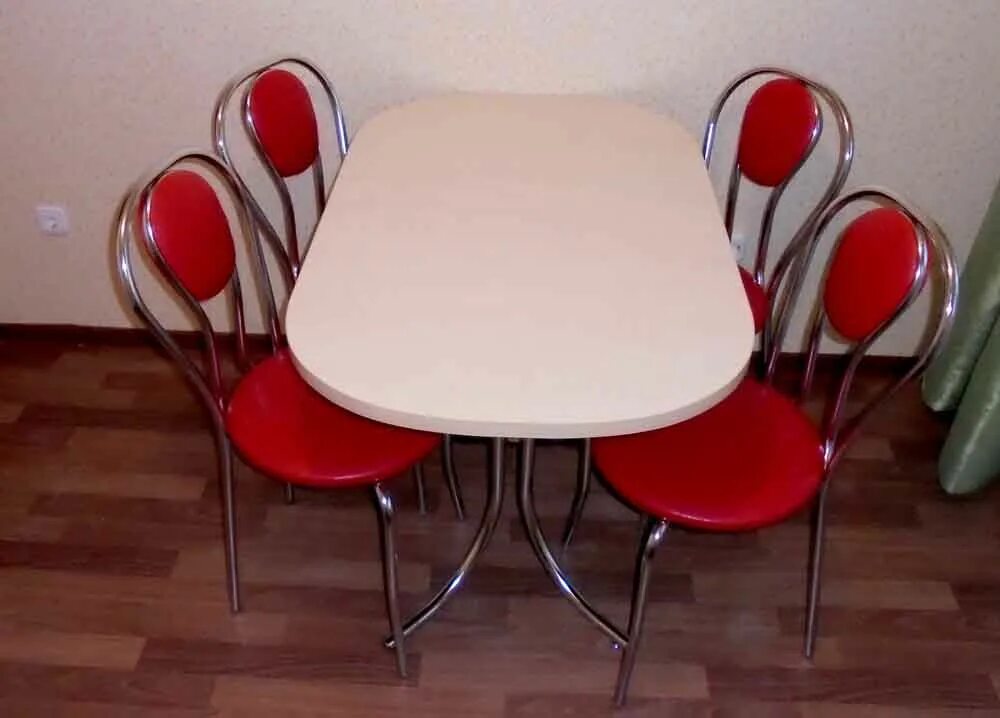 Кухонные столы в гомеле фото Кухонный овальный стол береза