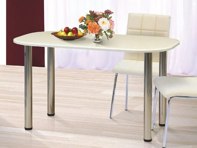 Кухонные столы в новосибирске фото Стол обеденный овальный 1300х700 опоры металл купить недорого