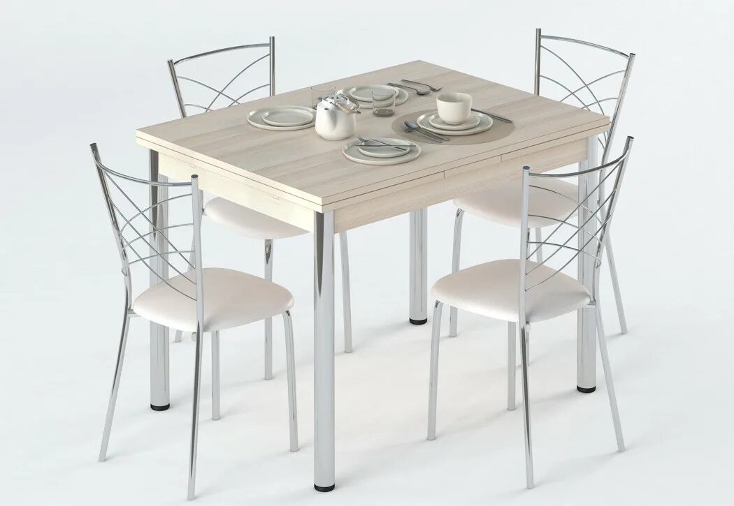 Кухонные столы в самаре фото Раскладной кухонный стол МАРСЕЛЬ № 2 Светлая столешница