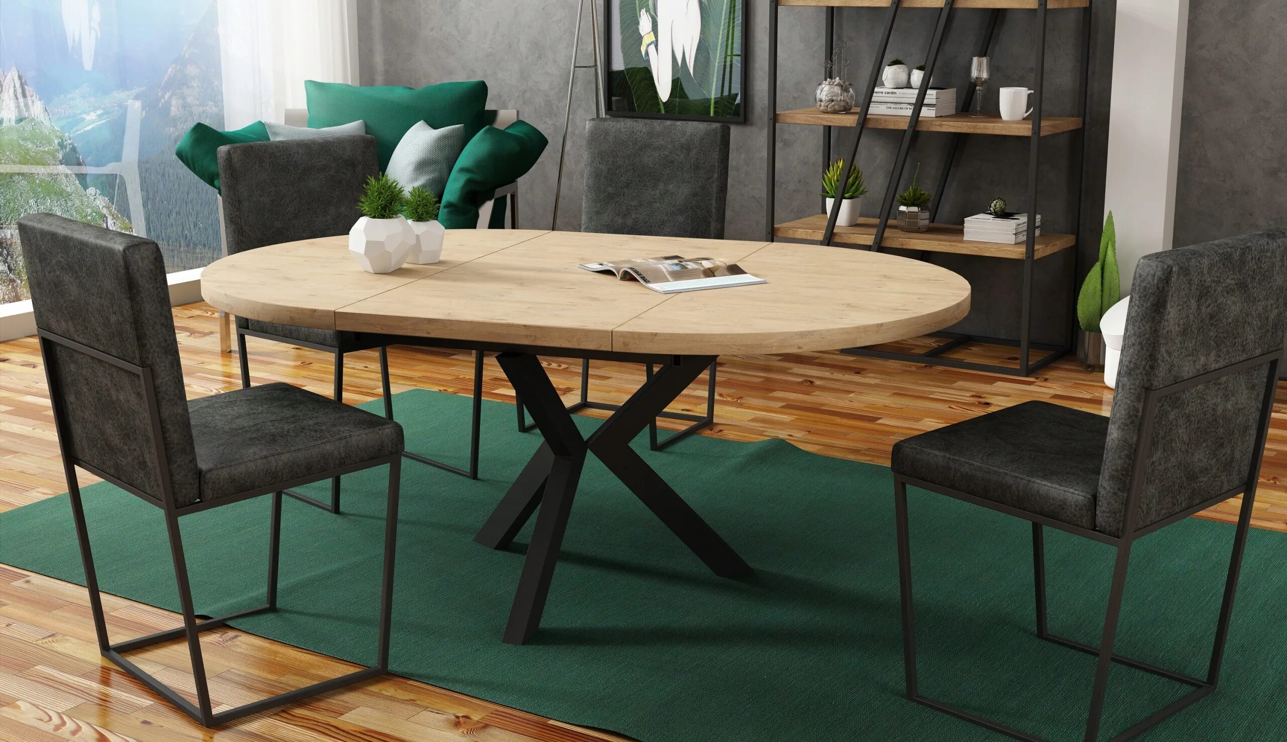 Кухонные столы в стиле лофт раздвижные Стол лофт кухонный раздвижной - CormanStroy.ru