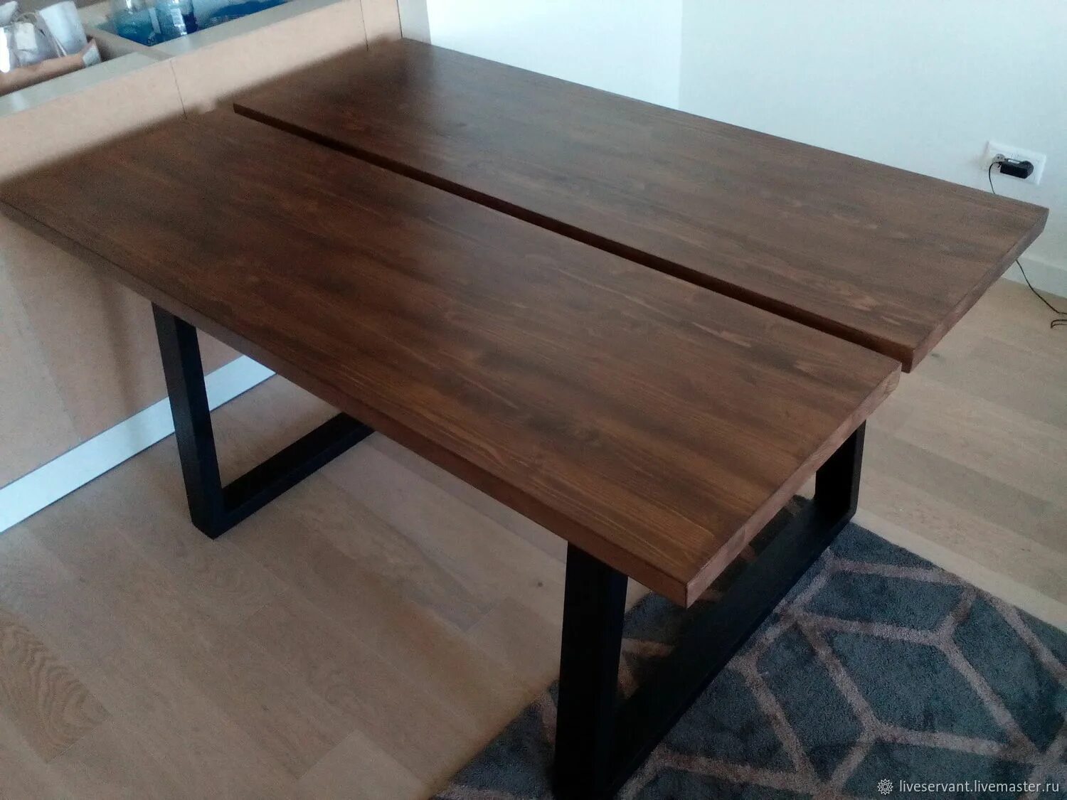 Кухонные столы в стиле лофт раздвижные Стол "Loft Trapezoid" (мод.) обеденный в стиле Лофт. в интернет-магазине на Ярма