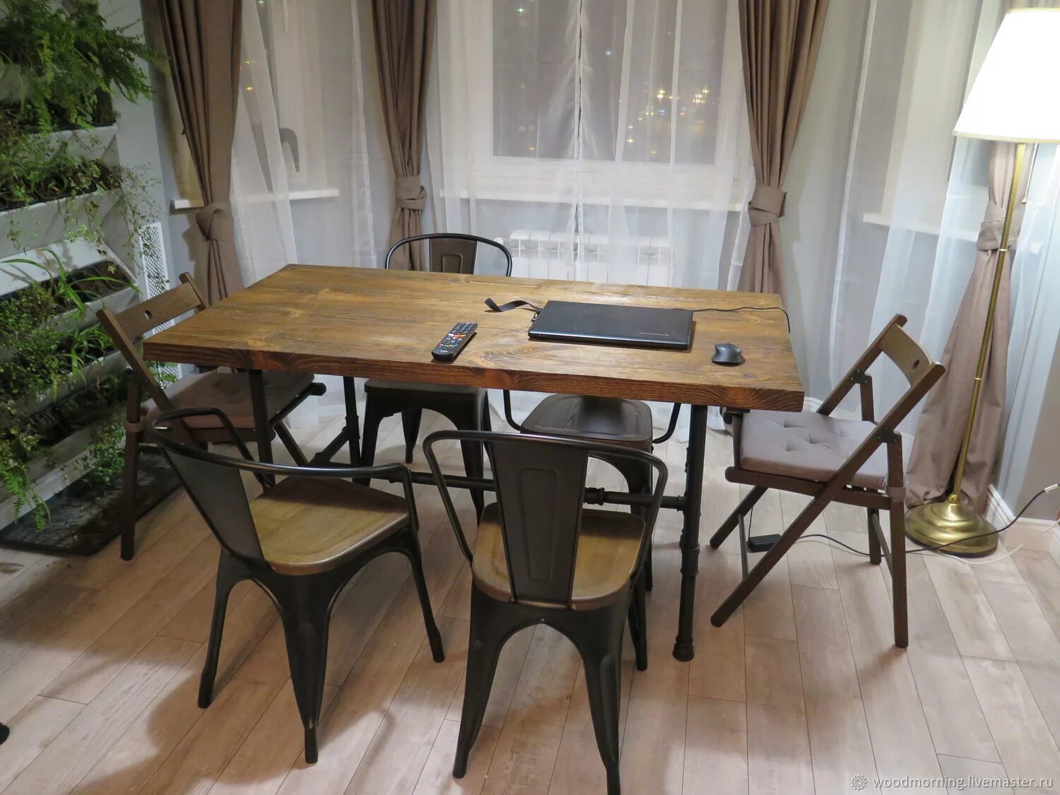 Кухонные столы в стиле лофт раздвижные Стол обеденный в стиле лофт в интернет-магазине Ярмарка Мастеров по цене 34000 ₽