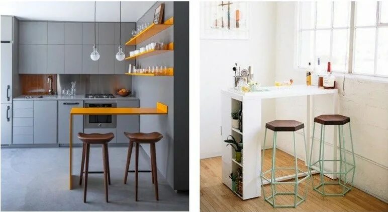 Кухонные стойки для маленькой кухни фото Барная стойка, как стильный прием зонирования помещения - Building online