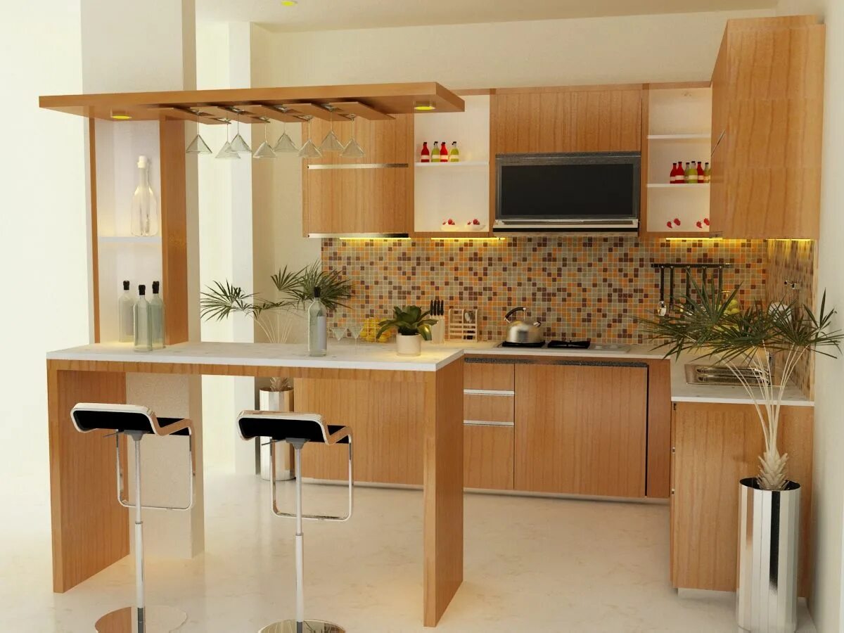Кухонные стойки для маленькой кухни фото Barzinho Kitchen design small, Simple kitchen design, Small kitchen bar