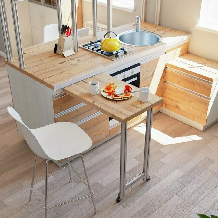 Кухонные стойки для маленькой кухни фото Нет места для стола в маленькой кухне? Но есть другие решения ДНЕВНИК АРХИТЕКТОР