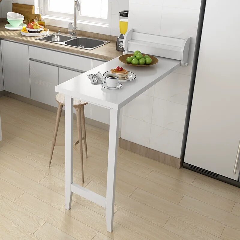 Кухонные стойки для маленькой кухни фото Купить Барная стойка Невидимый складной бар столы и стулья высокие стулья складн