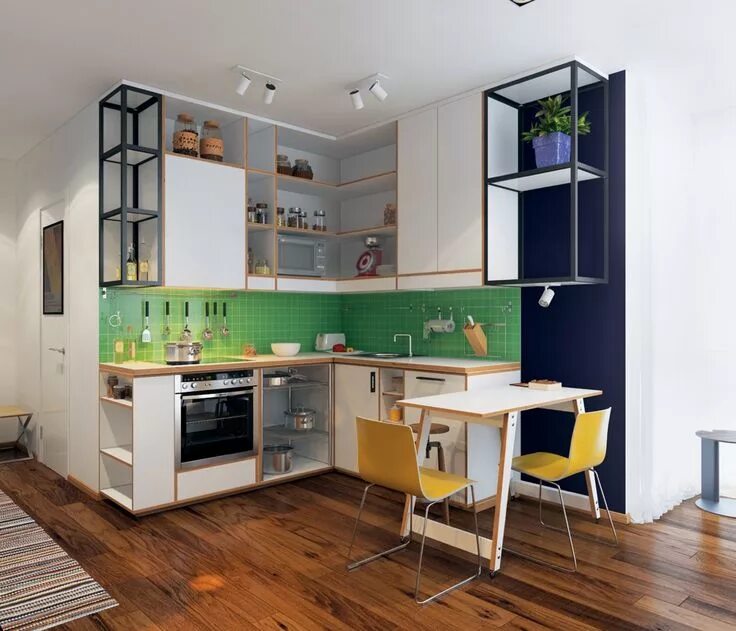 Кухонные студии фото cute-green-kitchen Interior Design Ideas Küchen design, Hütten-küchen, Kleine kü