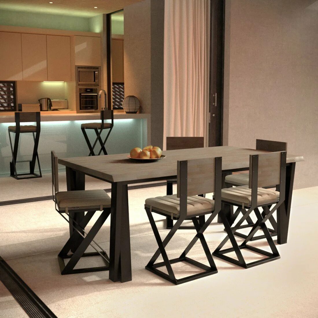 Кухонные стулья в стиле лофт Кухонные стулья в стиле лофт - 61 фото