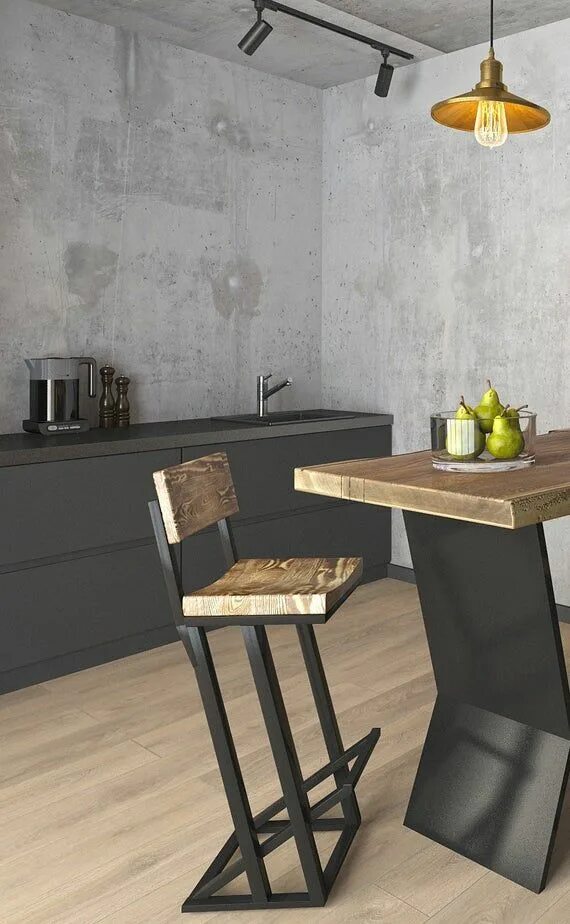 Кухонные стулья в стиле лофт Height 13-40in 33-99cm wood metal stool Etsy Wood bar stools, Welded furniture, 